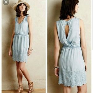 Anthropologie Holding Horses Chambray dress S